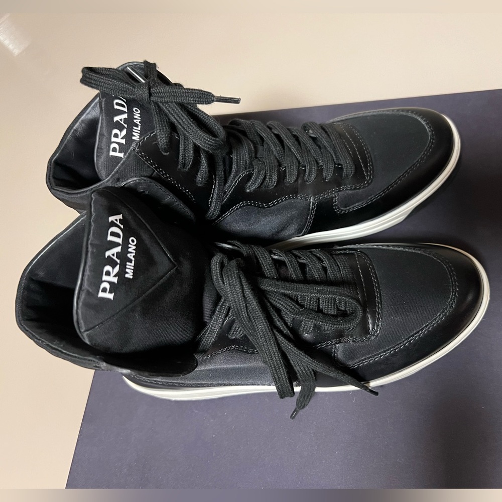 PRADA High-Top Sneakers SIZE 36.5 - Picture 4 of 12